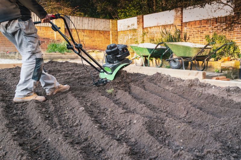 Tilling Equipment in Use