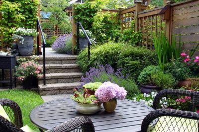 Outdoor Patio and Plantings